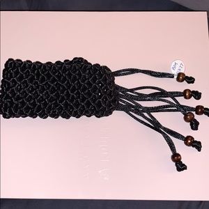 Thick Black Knitted Bracelet